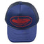 Vintage Blue Trucker Hat with Red Cruise Ship Graphic